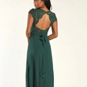 Green maxi dress
